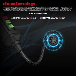 【มาถึงภายใน 3 วัน】Habotest HT61L เครื ่ องตรวจจับการรั ่ วไหลของแก ๊ สเซ ็ นเซอร ์ ความแม ่ นยําสูงท ่ อหมุนแบบยืดหยุ ่