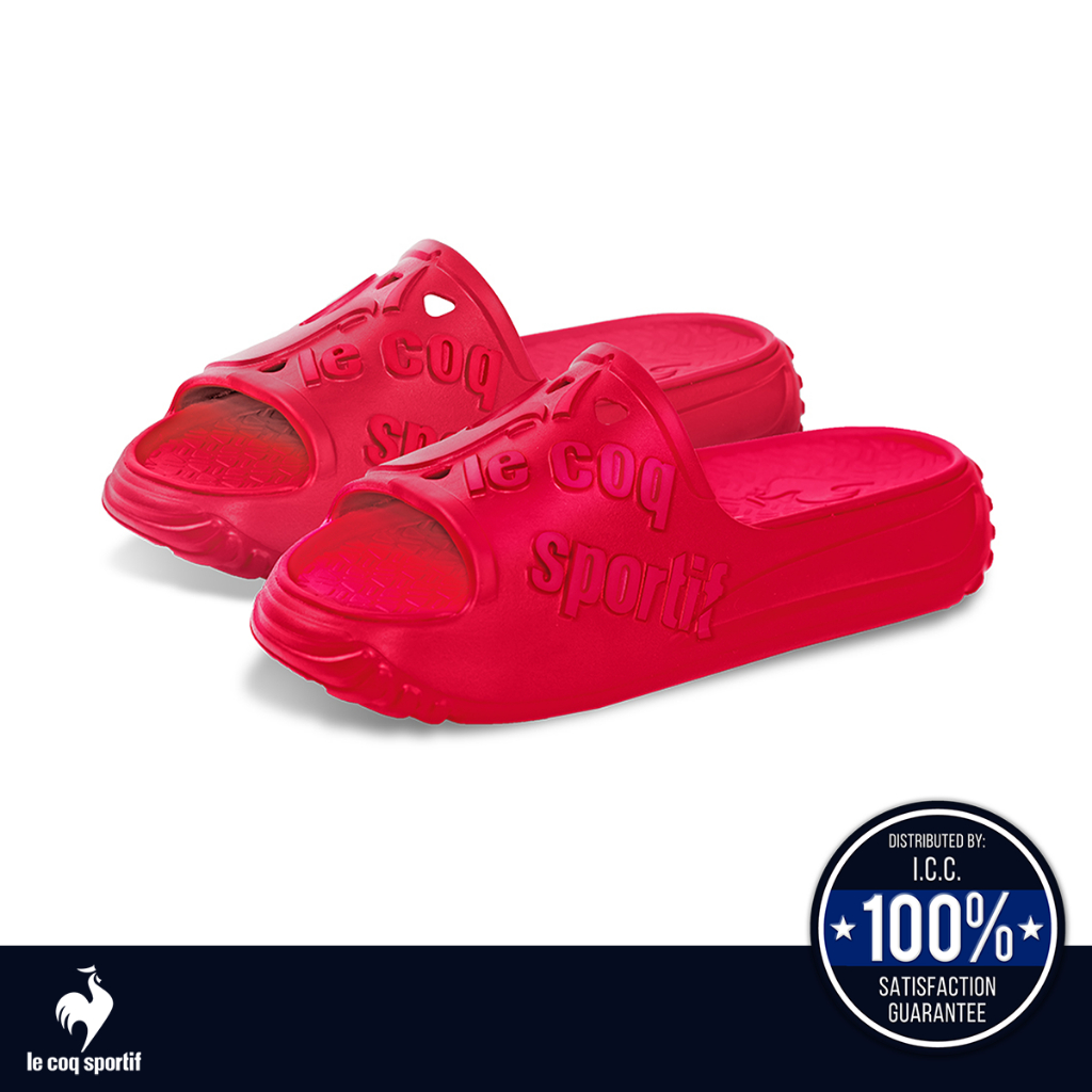 le coq sportif รองเท้าแตะ ผู้ชาย-ผู้หญิง รุ่น QUARTZ-MEGA สีแดง (รองเท้า, sandals, Sport, Training)