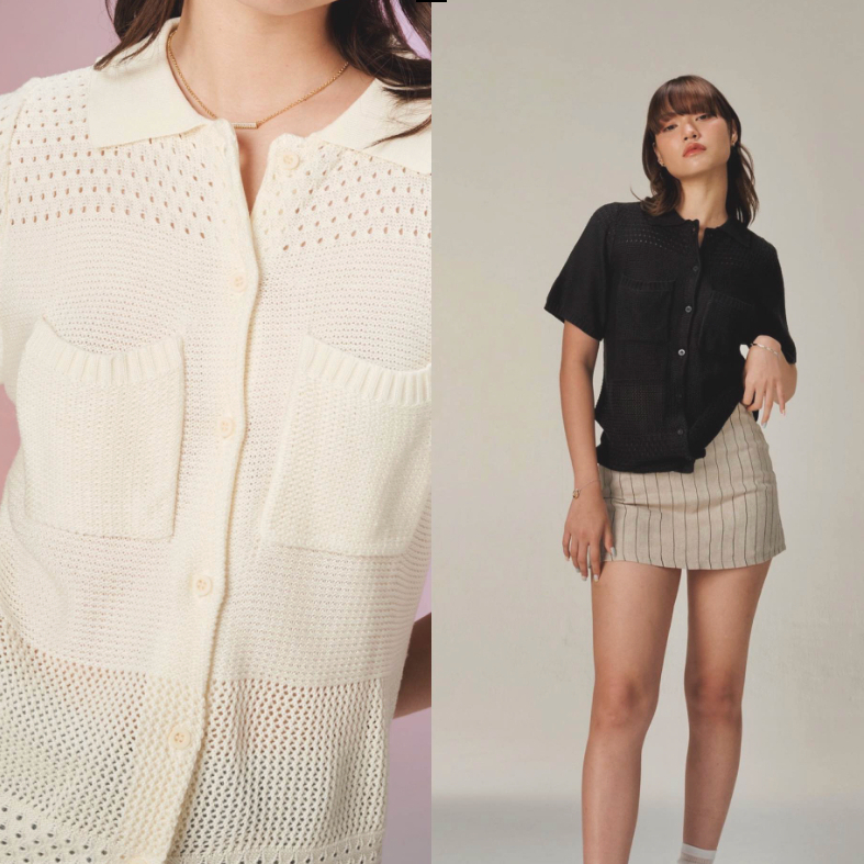 STUDIO UNKNOWN - Clay Knit Shirt เชิ้ตโอเวอร์ไซส์นิต