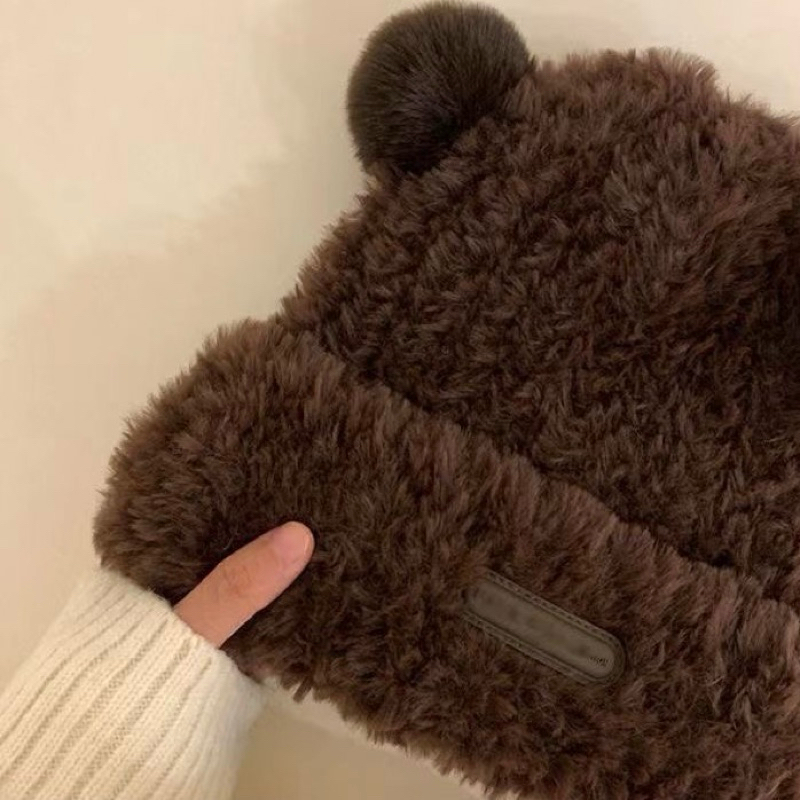 (NJ) หมวกกันหนาว ทรงบินนี่ ขนฟูนุ่ม (หูหมี) - รูปที่ 5