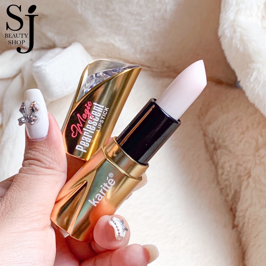 Karite Magic Balm Color Pearlescent Lipstick ลิปมันเปลี่ยนสี เนียนนุ่ม ชุุ่มชื้น ริมฝีปากอมชมพู