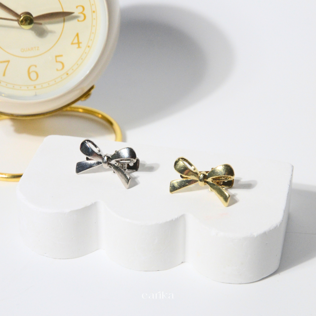(กรอกโค้ด C3Q6K ลด 65.-) earika.earrings - blissy bow hair clip กิ๊บโบว์ผูกจิ๋ว ประดับผม (มีให้เลือก 2 สี)