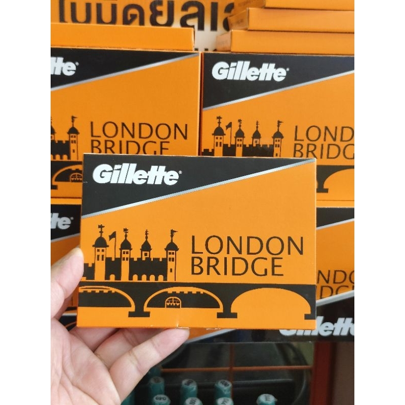 Gillette London Bridge ใบมีดโกน2คม ยกแพค 100 ใบมีด