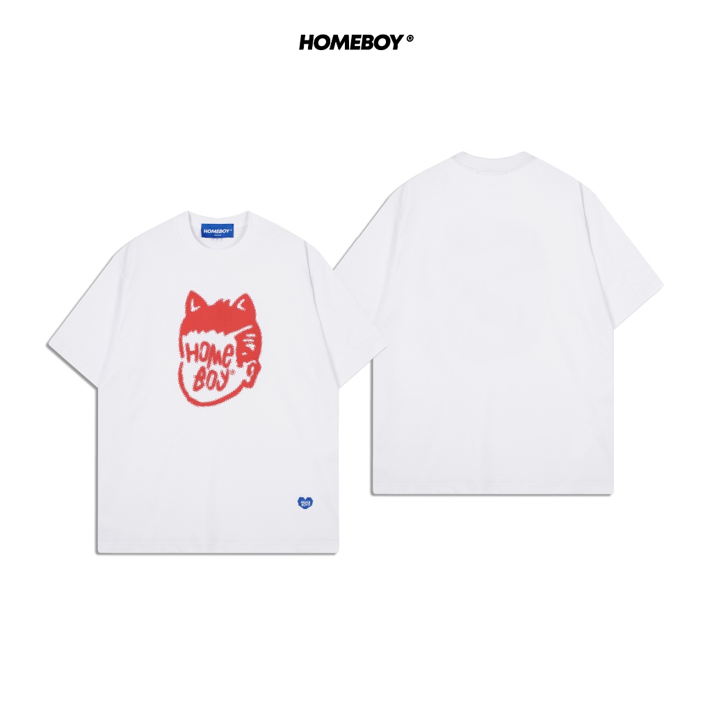 HOMEBOY เสื้อยืด UNISEX ลาย HB.FACE.BOY - WHITE