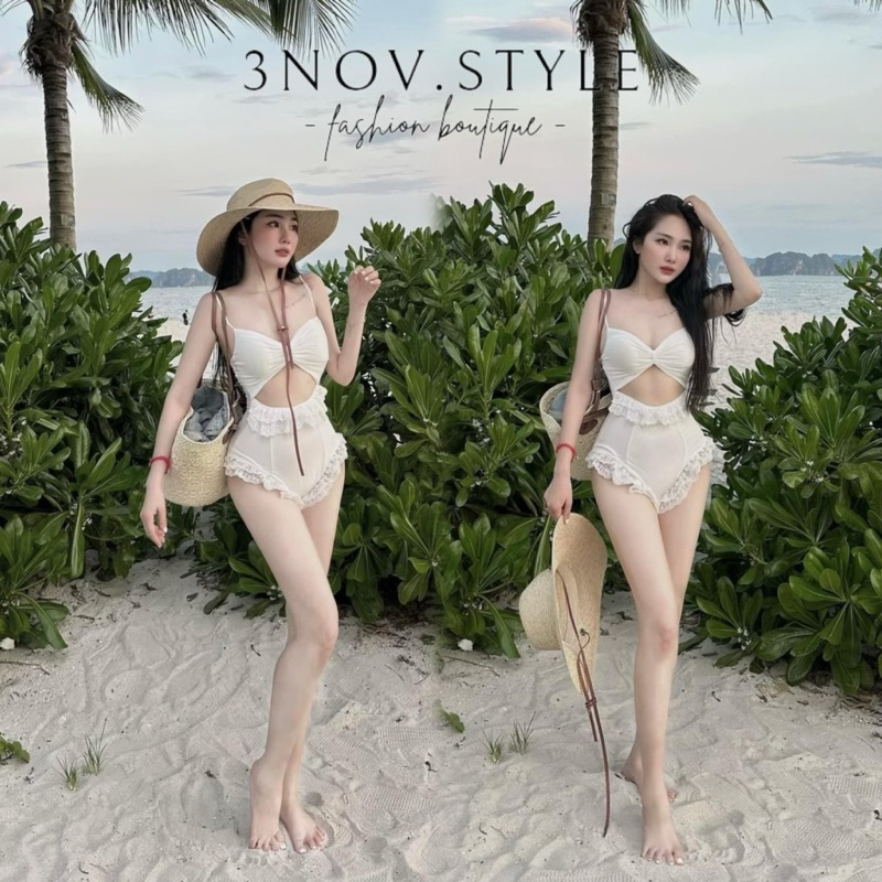 ꔛ 𝐕𝐢𝐝𝐚 𝐛𝐨𝐝𝐲𝐬𝐮𝐢𝐭 : บอดี้สูทผ้ายืด แต่งลูกไม้ระบาย มีซับใน น่ารักมาก
