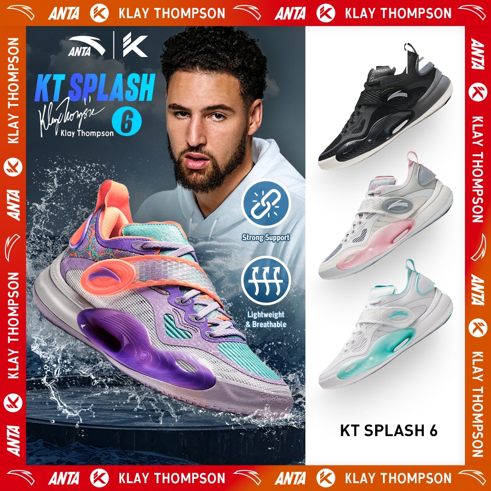 ANTA Splash 6 KT Men Basketball Shoes Nitroedge Sports Shoes 1124B1108-5 Official Store