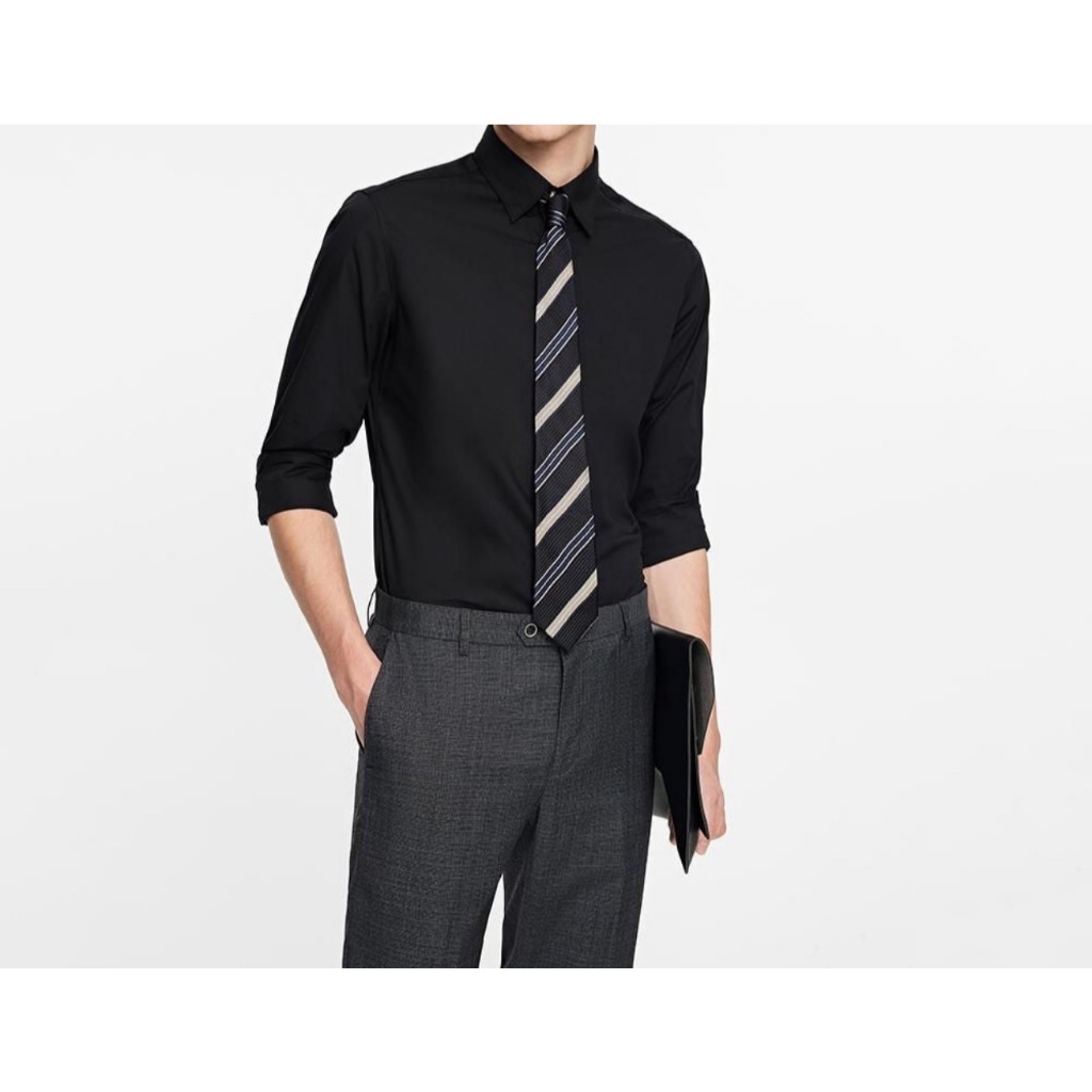 G2000 เสื้อเชิ้ตผู้ชาย แขนยาว ทรงสมาร์ทฟิต รุ่น 2612192299 - สีดำ