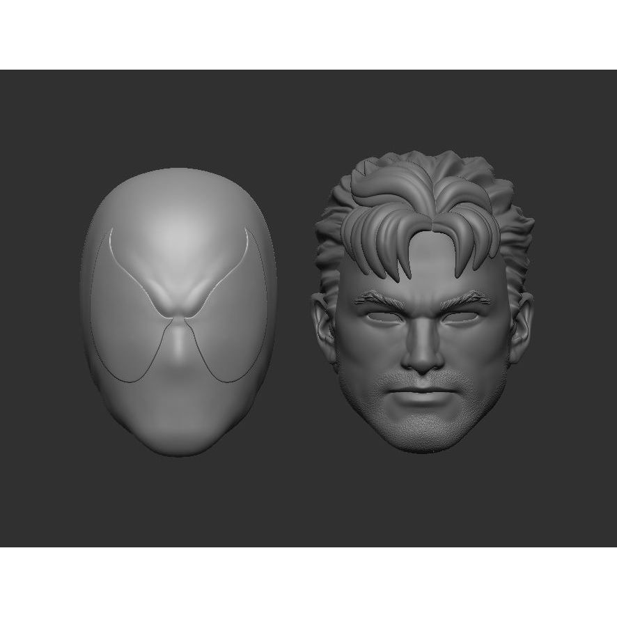 Black Spiderman - Headsculpt for Action Figures 3D print model 3D print model
