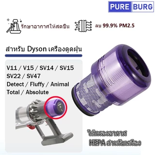 สำหรับ Dyson V11 / V15 / SV14 / SV15 / SV22 / SV47 Detect Fluffy Absolute เครื่องดูดฝุ่นไส้กรองอากาศ