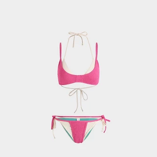 Victoria's Sunshine ชุดว่ายน้ำ บิกินี่4ชิ้น bikini sexy set ผูกคอ ผ้าว่ายน้ำพรีเมียม พร้อมส่ง#0301