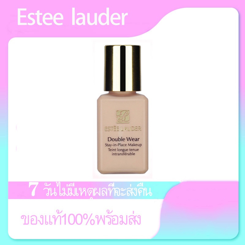 นำเข้าเดิม Estee Lauder Double Wear Stay-In-Place Makeup 1W1 15ML เอสเต้ ลอเดอร์ รองพื้นชนิดน้ำ