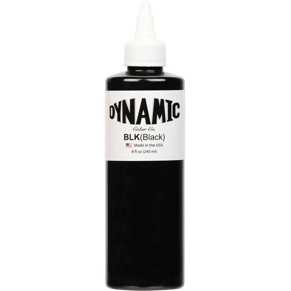DYNAMIC Tattoo Ink, Black Color Genuine America Ink, 8 oz. หมึก