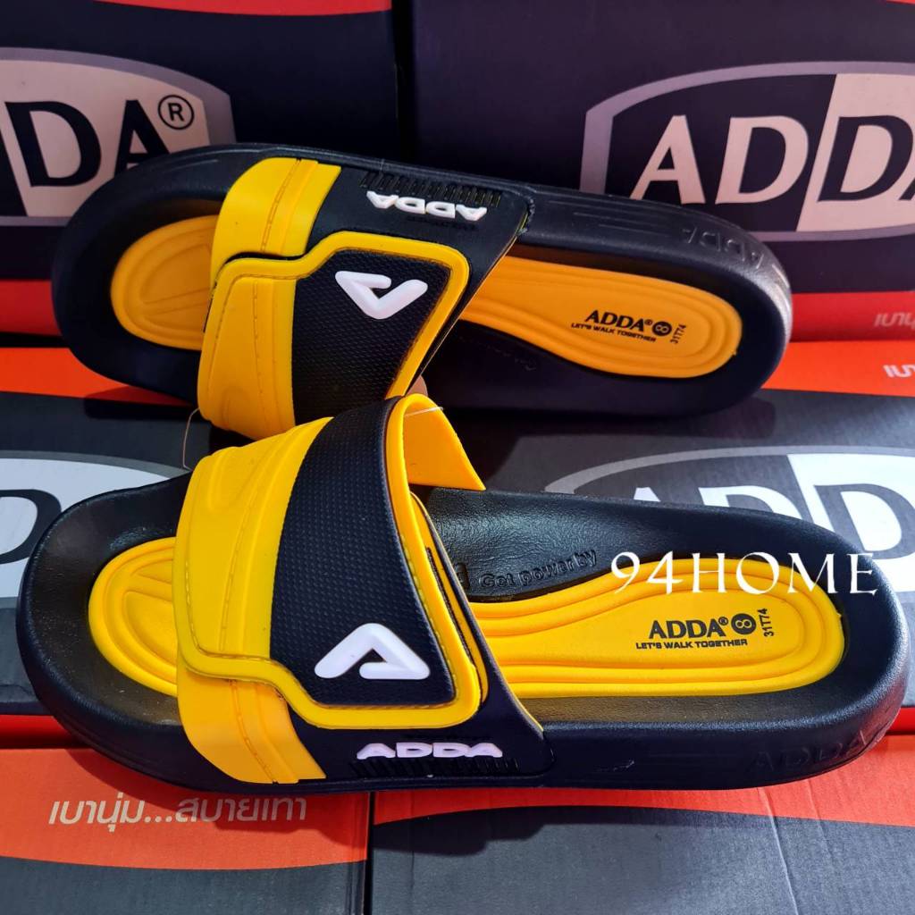 31T74-M1 adda  แอดด้า รองเท้าแตะแบบสวม ผู้ชาย ปรับขนาดได้ นุ่มเบาสบายเท้า size 4-9 ดูขนาดไซส์ตารางที่รูปภาพ