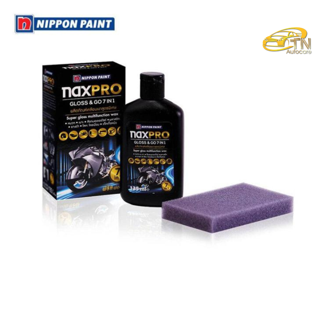 Naxpro Gloss & GO 7IN1 เคลือบเงามอเตอร์ไซค์ครบวงจร 135 ml.