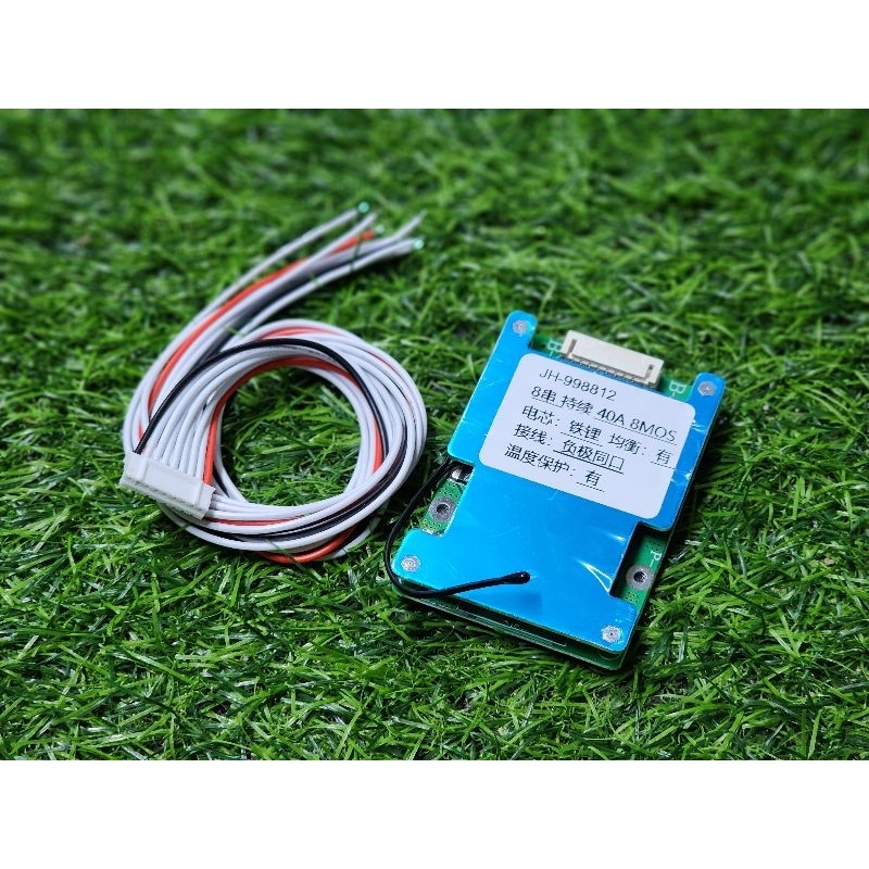 BMS 8s 24v 40A ใช้กับแบตเตอรี่ ลิเธียม 3.2v 8S LiFeO4 24v - 29.2v