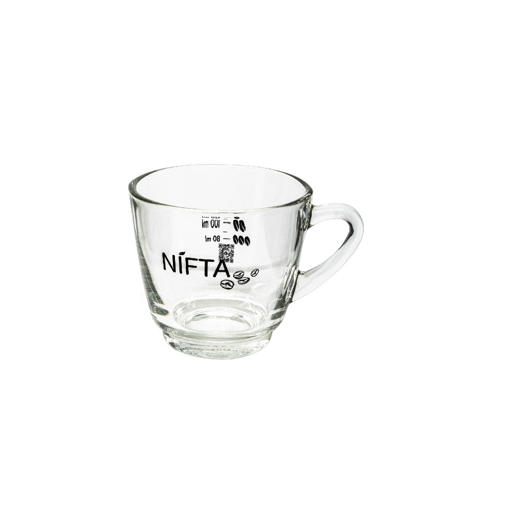 แก้วกาแฟ แบรนด์ Nifta แก้วสำหรับชงดื่ม (มีมาตรวัด)