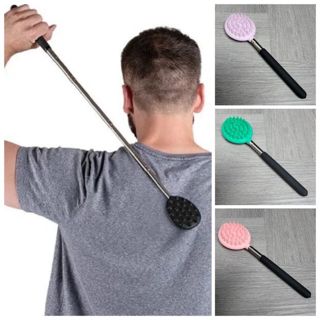 🌈 ไม้เกาหลัง ซิลิโคน หัวใหญ่ 2 แบบ ปรับสั้น-ยาว ยืดหดได้ เกามันสะใจ แก้คัน เกาหัว สแตนเลส ขนาดพกพา เกรดพรีเมี่ยม 🌈