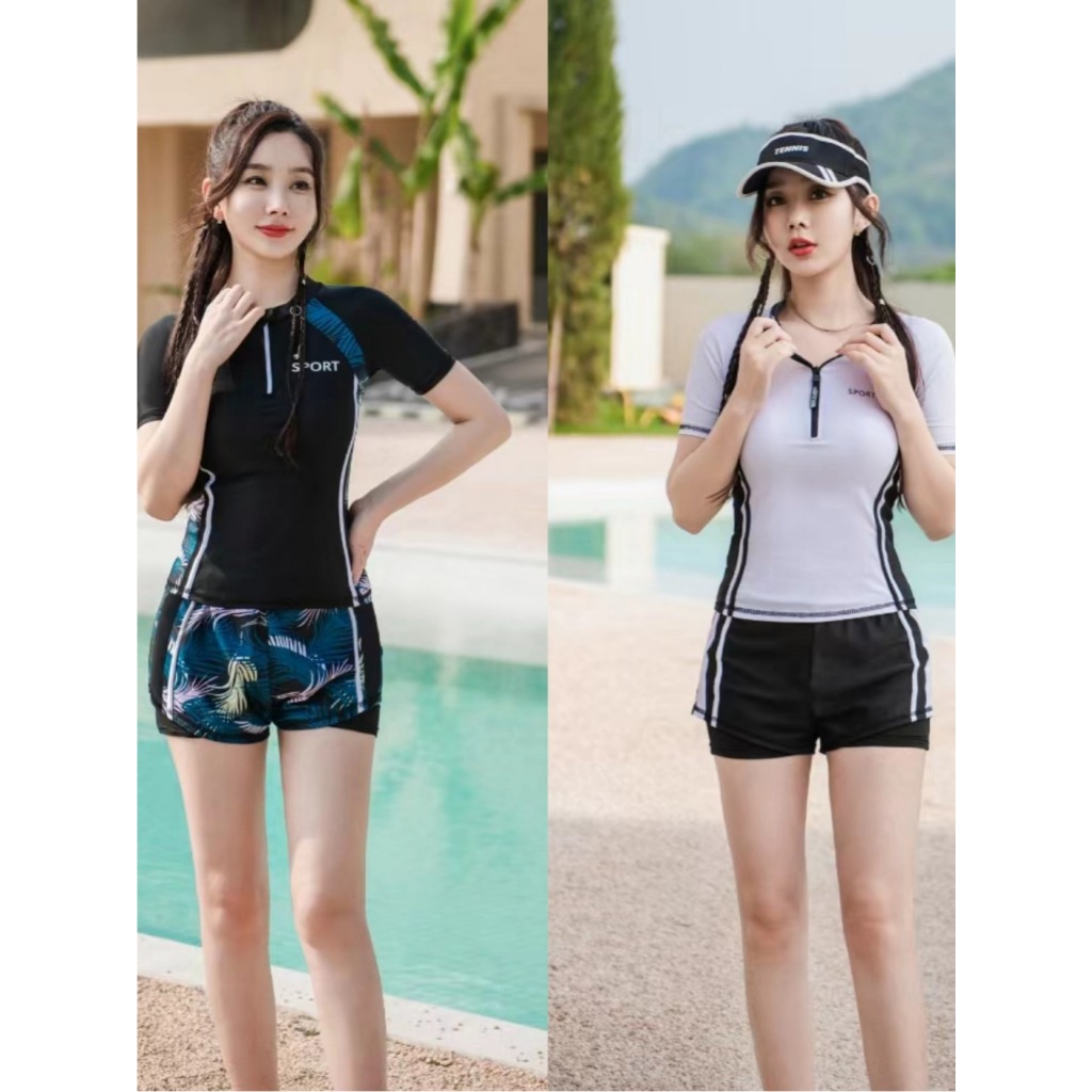 ส่งทันทีจากไทย ชุดว่ายน้ำยออดฮิต เด็กโตใส่ได้ ชุดมีกางเกง 2 ชั้น ยอดฮิต รหัส 441