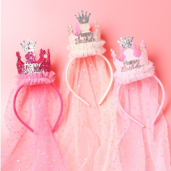 พร้อมส่งไทย 🇹🇭 หมวก Happy birthday เจ้าหญิงวันเกิด  สำหรับเด็ก 1 - 5 ปี - รูปที่ 6