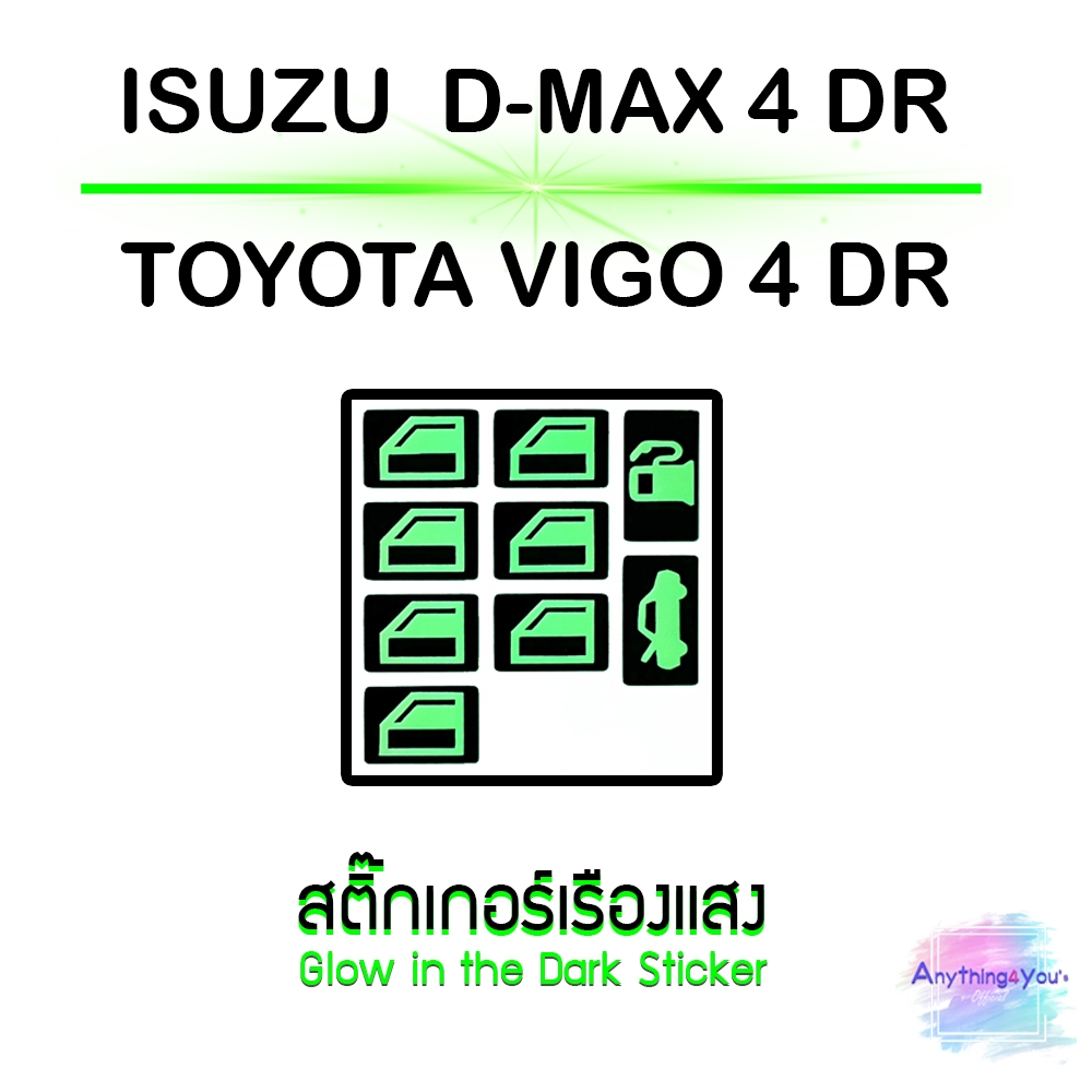 สติ๊กเกอร์เรืองแสง สะท้อนแสง (ตรงรุ่น) ที่เปิดฝาถังน้ำมัน ฝากระโปรงหน้า-หลัง ที่เปิดกระจก รถยนต์ - รูปที่ 2