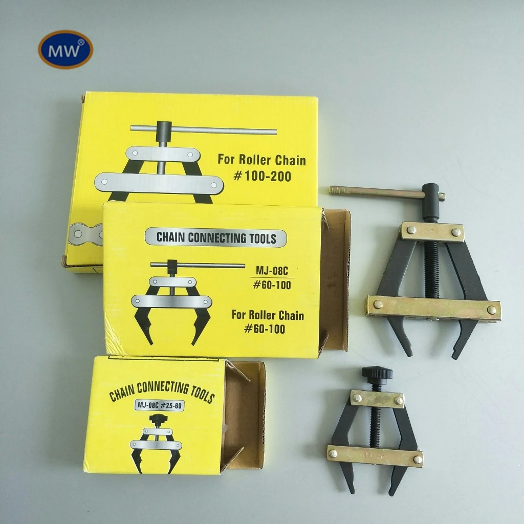 เครื่องมือ เชื่อมโซ่ โซ่ลูกกลิ้ง สำหรับเปลี่ยนตัวเชื่อมต่อโซ่จักร MJ-08C  #60-100 และ #25-60