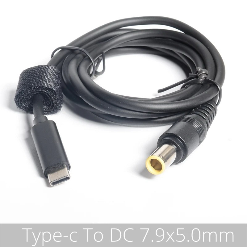 สายชาร์จเร็ว PD USB 100W ชนิด C สำหรับ Lenovo ThinkPad T61 T60 T420 USB-C T430กับ7.9X5.5mm ขั้วต่ออะแดปเตอร์ DC