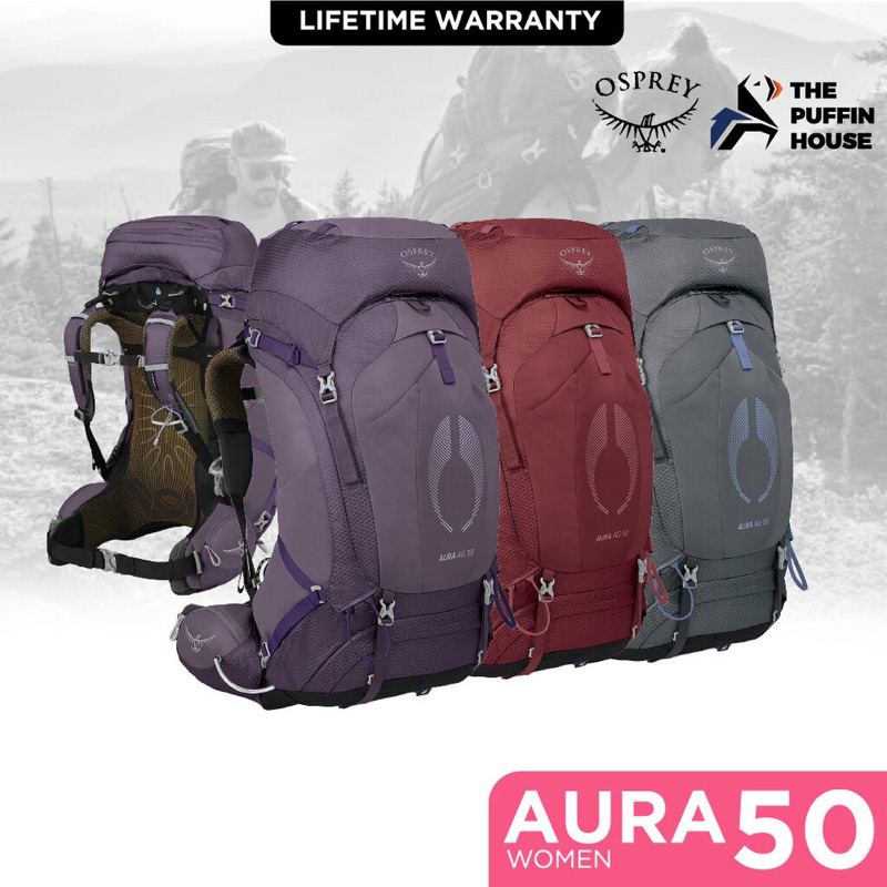 Osprey Aura AG 50 for Women กระเป๋าเป้เดินป่าผู้หญิง 50 ลิตร