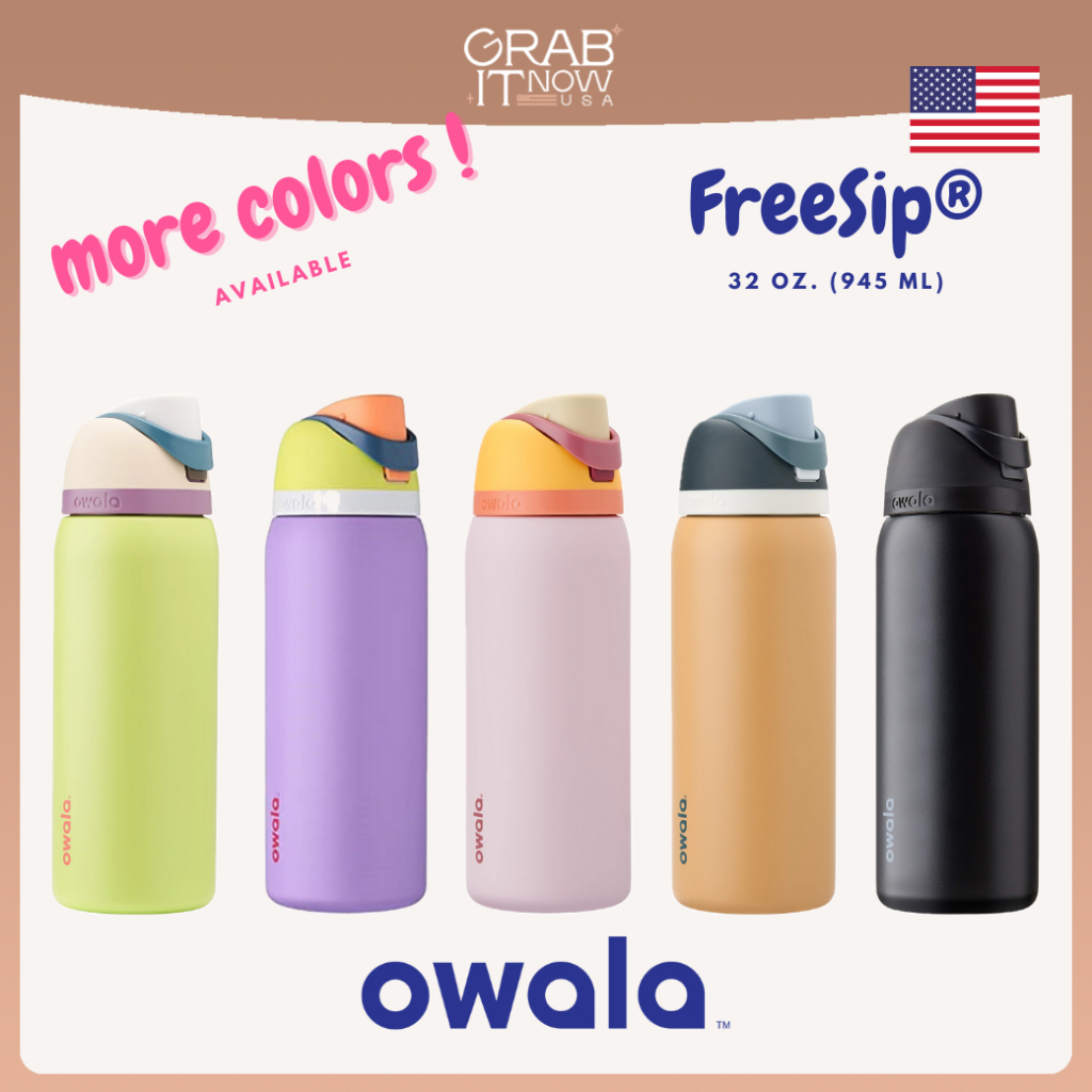 Pre 💖 Owala FreeSip® 32oz. ของแท้ จากอเมริกา สีน่ารัก มีสีให้เลือกเยอะมาก แก้วพกพา แก้วเก็บความเย็น