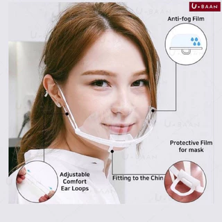 UBAAN หน้ากาก ทำอาหาร ที่ปิดปาก กันน้ําลายกระเด็น Mouth Shield แบบใส สำหรับใส่ทำอาหาร ขนม เข้าครัว สวมใส่ง่าย