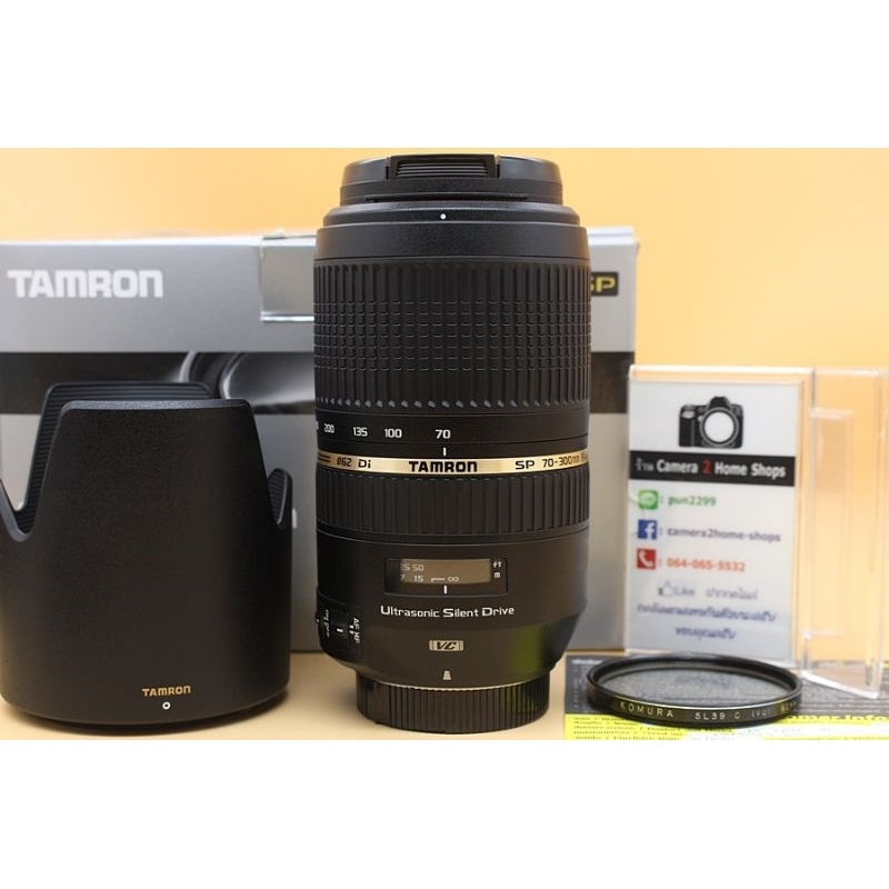 Lens Tamron SP 70-300mm F4-5.6 Di VC USD (For Nikon) สภาพสวยใหม่ ไร้ฝ้า รา อุปกรณ์ครบกล่อง