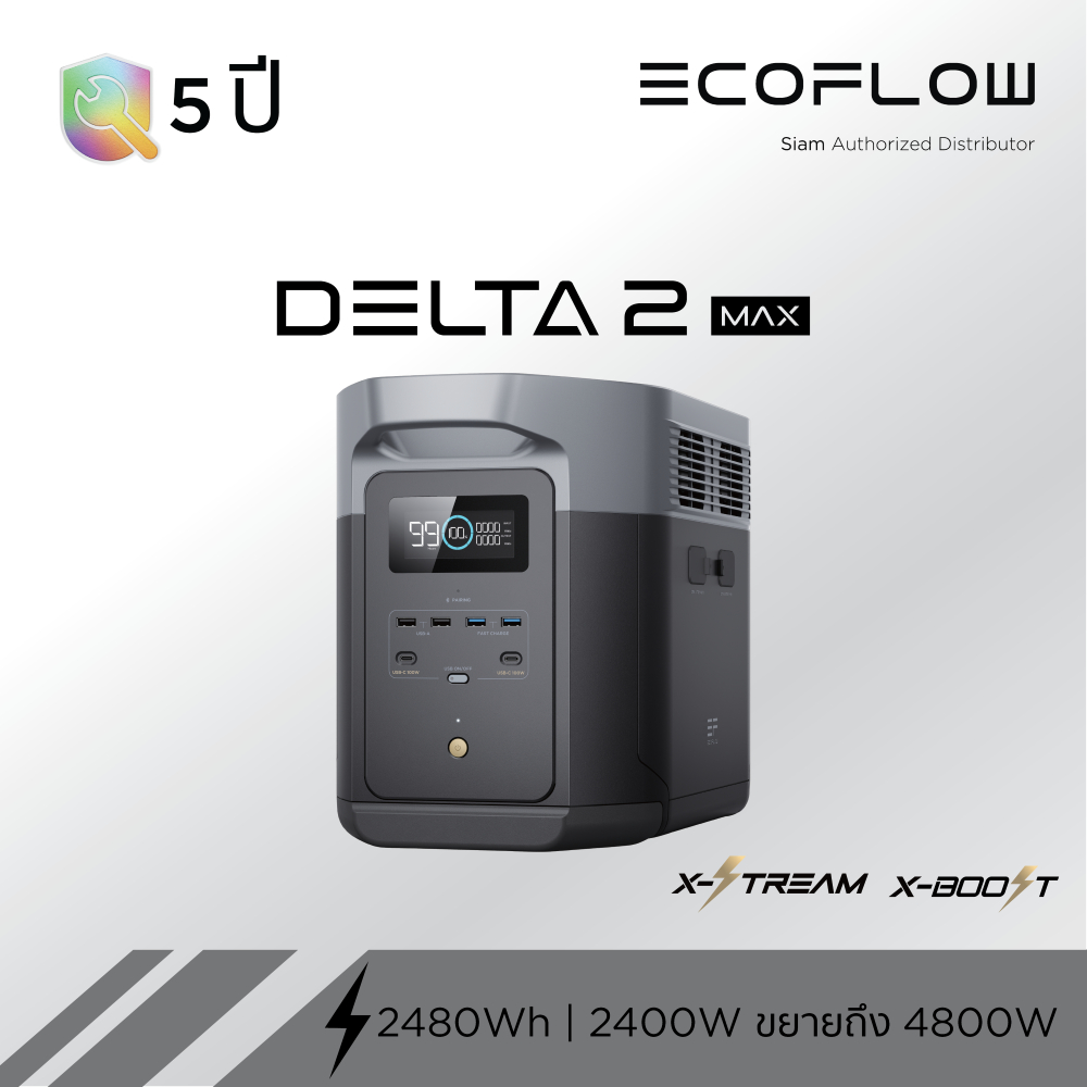 ECOFLOW DELTA 2 MAX POWER STATION แบตเตอรี่สำรองไฟจ่ายไฟบ้าน