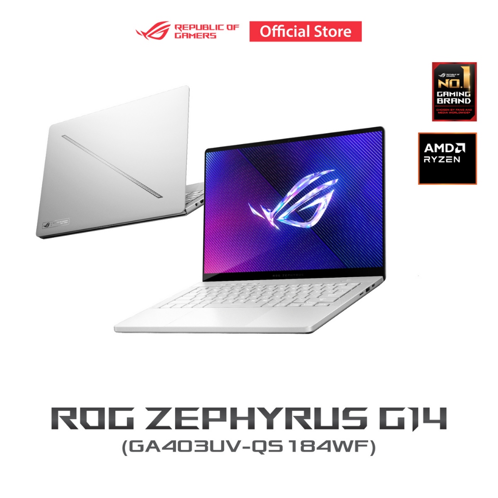 ASUS ROG Zephyrus G14 2024 (GA403UV-QS184WF) 14" 3K OLED, AMD R9-8945HS, 32GB (16GBx2) LPDDR5X, 1TB 