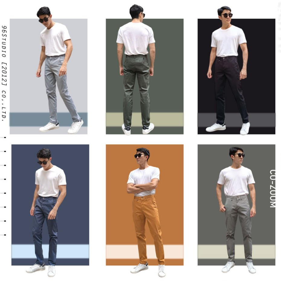 กางเกงขายาวผ้าสี SP-2302 ทรงTapered [ มี 6 สี ] ผู้ชาย Clothing Man