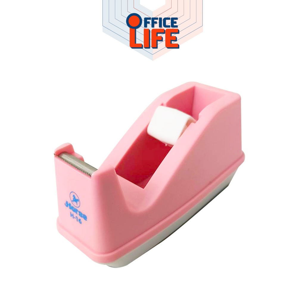 HORSE (ตราม้า) แท่นตัดเทป แท่นตัด รุ่น H-16 สีพาสเทล แกน 1นิ้ว ( 1 เครื่อง / คละสี ) - รูปที่ 2