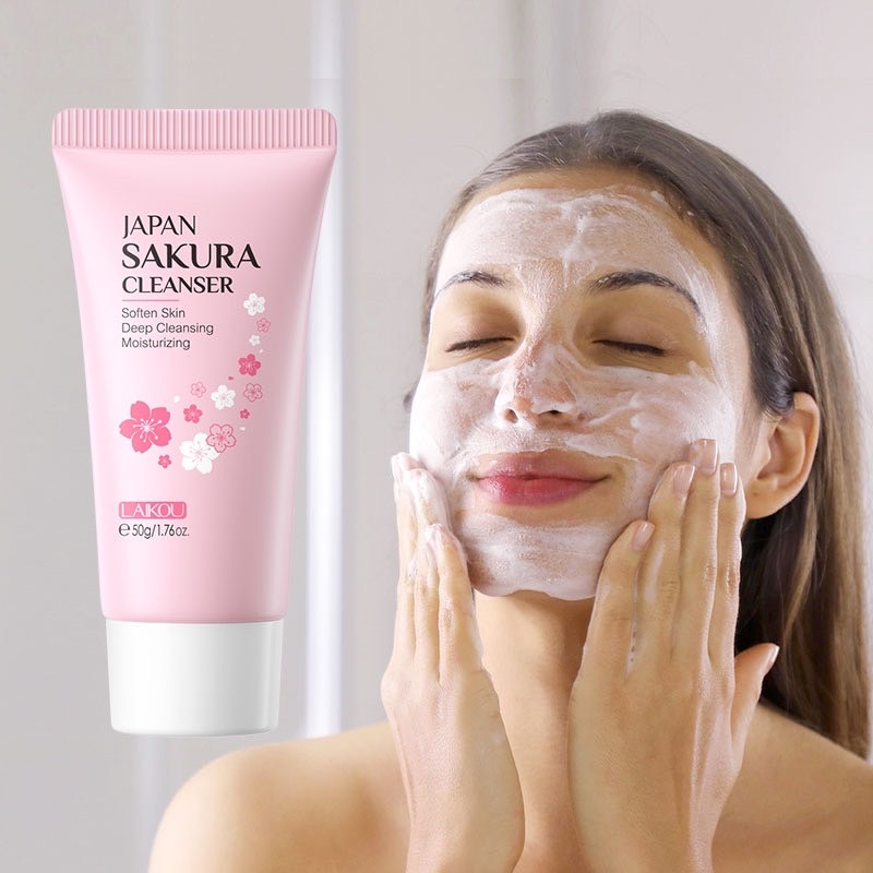 Laikou โฟมล้างหน้า ซากุระ ดอกซากุระ ญี่ปุ่น ควบคุมความมัน ดูแลผิว 50 กรัม（32）