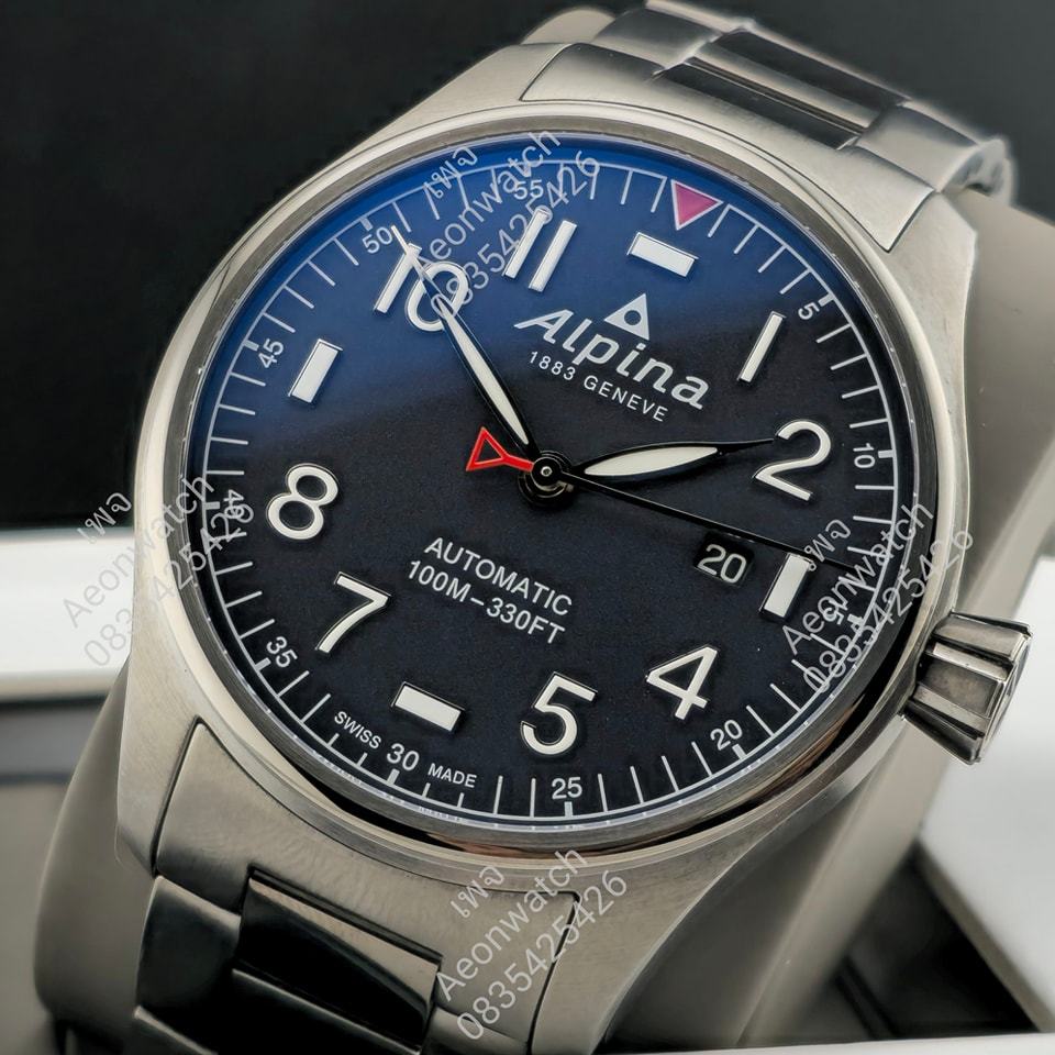Alpina Startimer pilot automatic gunmetal