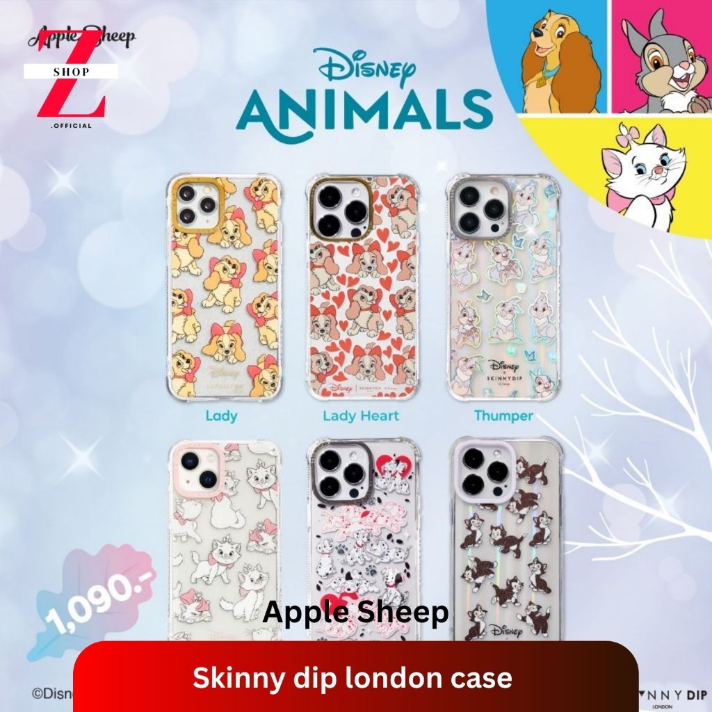 [Skinnydip Disney Animals] เคสมือถือสำหรับไอโฟน สำหรับ 13 Pro Max,14 Pro Max,