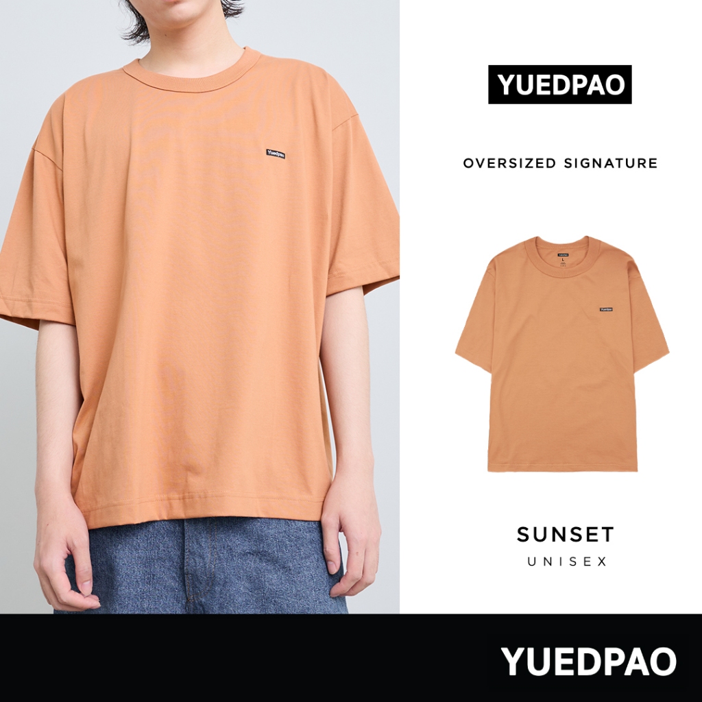 Yuedpao No.1 เสื้อยืดSignature Oversize Summer ผ้าหนาทรงสวย ยับยากรีดง่าย รับประกันไม่ย้วย 2 ปี สี Sunset