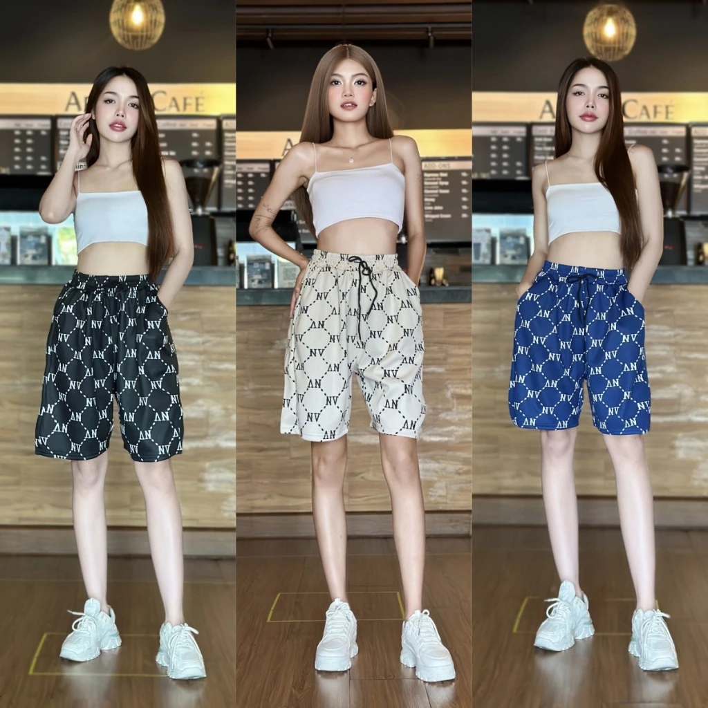 Eight9ineshop กางเกงขาสั้น กางเกงขาสั้นลำลอง แห้งเร็ว ขายร้อนในญี่ปุ่น เกาหล ฟรีไซร์ เอวยางยืดคุณภาพดีและราคาถูก K5557