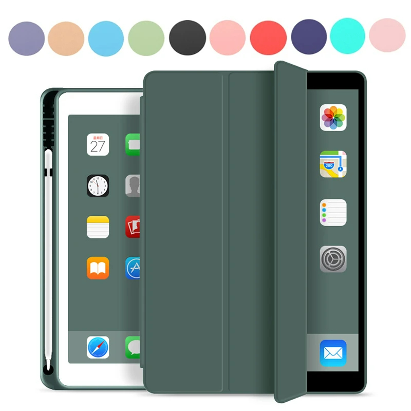 เคสสำหรับไอแพด  พร้อมที่ใส่ดินสอสำหรับ IPad case 789th Gen 10.2 10.5 IPad Air 5th 4th Gen10 10.9 IPa