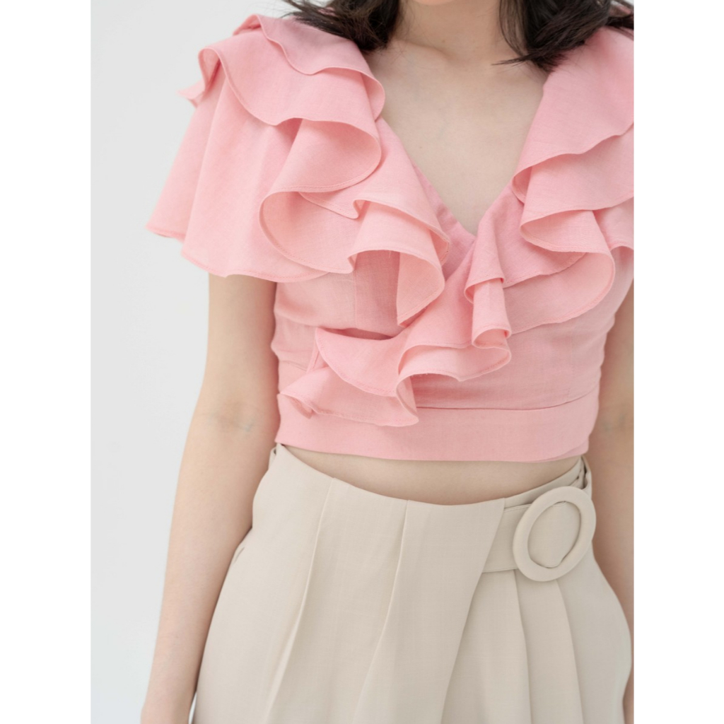 Theblancpale X Tabbywannaroll : MAMARINA TOP เสื้อที่ใส่สบายที่สุด ระบายน่ารักสุดๆ หวานที่สุด