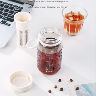 ขวดชงกาแฟสกัดเย็น Cold Brew 450 มล. 600 มล. สําหรับเล่นกีฬา กลางแจ้ง