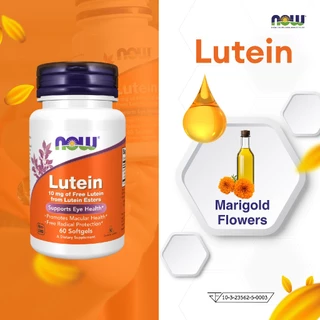 Now Foods Lutein 10 mg 60 Softgels นาวฟู้ดส์ ลูทีน สารสกัดจากดอกดาวเรือง 10 มก. 60 ซอฟเจลล์