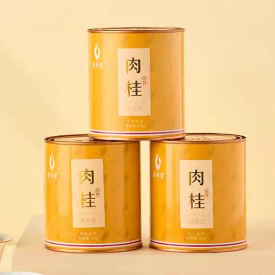 Wuyi Star 武夷星 | ชาอู่หลง โร่วกุ้ย Rou Gui 肉桂 กระป๋องเหลือง เกรดหนึ่ง สี่ดาว 35 กรัม