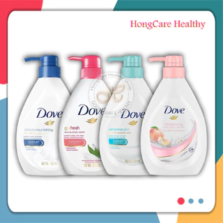 Dove Liquid Soap โดฟ ครีมอาบน้ำ 550 มล. [ 4 สูตร: Revive-แดง , Peach-ชมพู , Sensitive-เขียว , Nourishing-น้ำเงิน ]