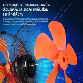 LENODI พัดลมสองหัว ตั้งพื้น หมุนได้ 360 องศา ใช้งานตามแผงขายอาหาร ครัวเรือน เชิงพาณิชย์ ลมแรง พัดลมอุตสาหกรรม