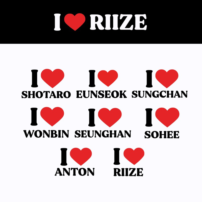 STICKER I ♥️ RIIZE & DREAM ( พร้อมส่ง )