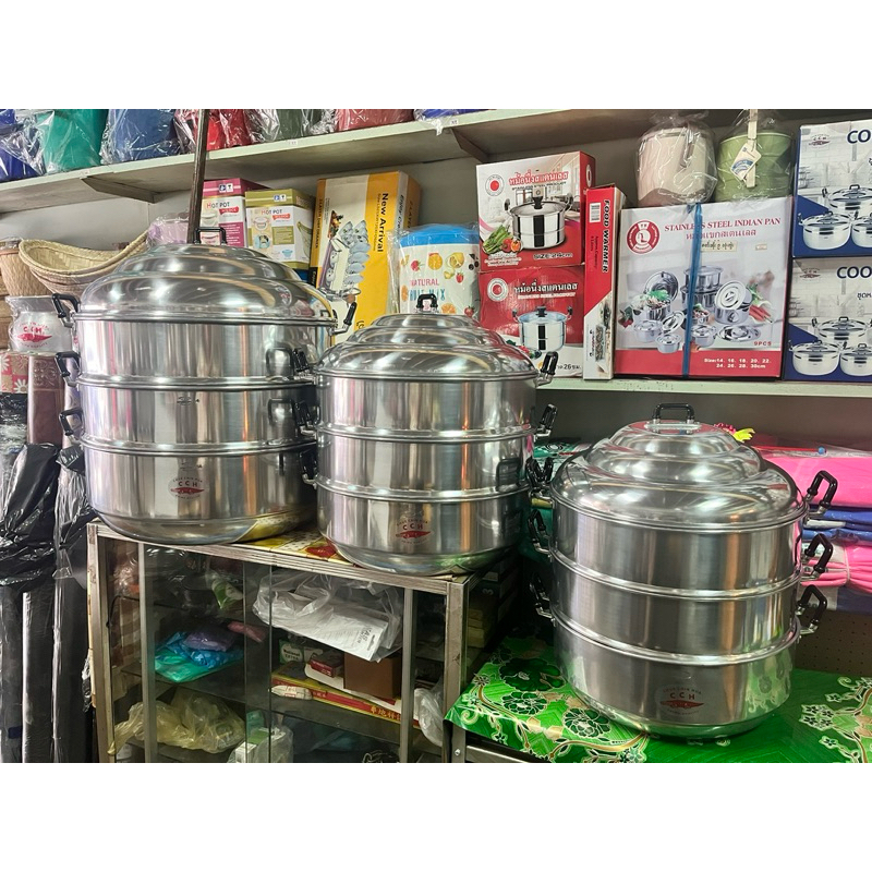 หม้อนึ่งตราจระเข้ ไซส์40 44 54 หม้อนึ่งใบใหญ่ จัมโบ้ หม้อนึ่งขนมเปียกปูน