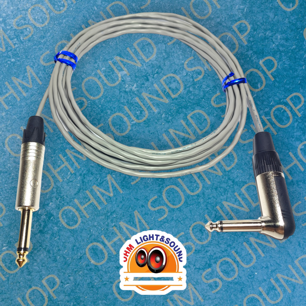 สายสัญญาณ 3.3 mm TS to TSงอ6.35 สายเครื่องเสียง เครื่องดนตรี  แจ็ค กีต้าร์ สายไมค์ สายเสียง สายต่อคอ