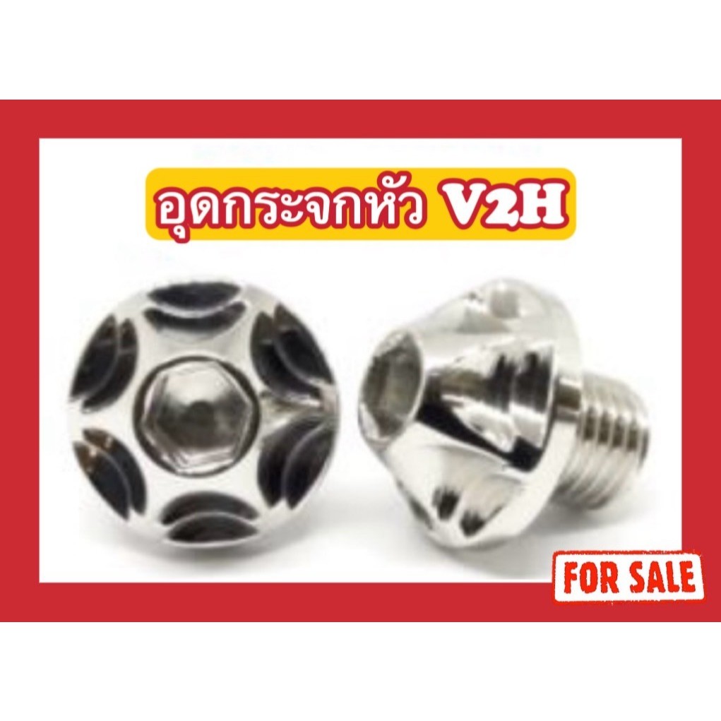น็อตอุดกระจกหัว V2H Honda/Yamaha